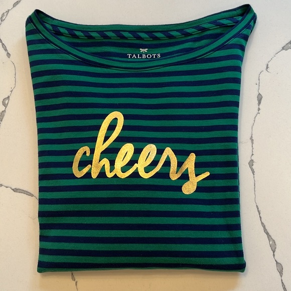 Talbots Tops - Talbots “Cheers” Long Sleeve Top